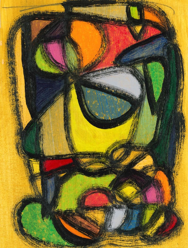 THIAGO MORAIS - SEM TÍTULO II - ARTE ABSTRATA (SÉRIE OCRE - 2021)