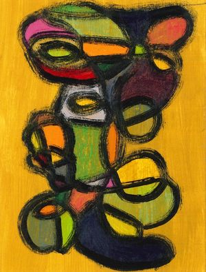 THIAGO MORAIS - SEM TÍTULO V - ARTE ABSTRATA (SÉRIE OCRE - 2021)