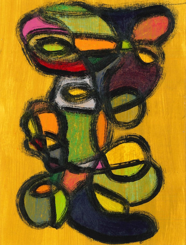 THIAGO MORAIS - SEM TÍTULO V - ARTE ABSTRATA (SÉRIE OCRE - 2021)