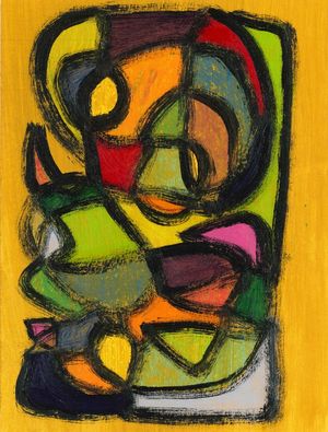 THIAGO MORAIS - SEM TÍTULO VI - ARTE ABSTRATA (SÉRIE OCRE - 2021)