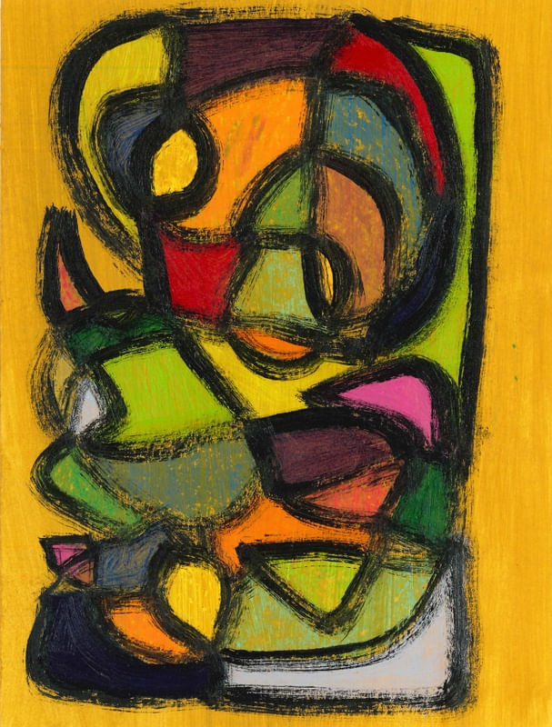 THIAGO MORAIS - SEM TÍTULO VI - ARTE ABSTRATA (SÉRIE OCRE - 2021)