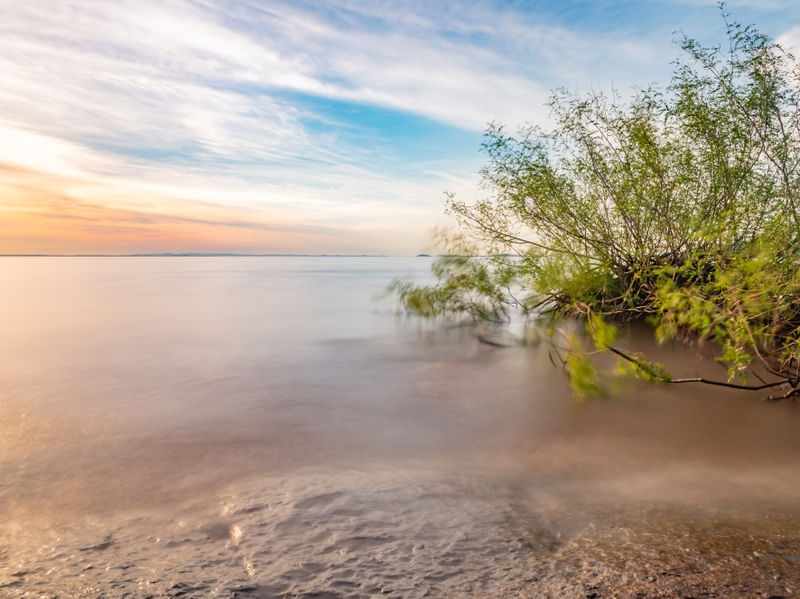 LAGO GUAÍBA AO PÔR DO SOL