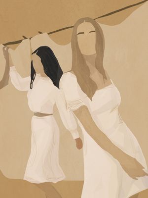 MINIMALIST ILLUSTRATION SUMMER GIRLS