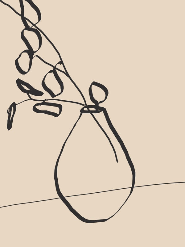 MINIMALIST LINE DRAWING VASE