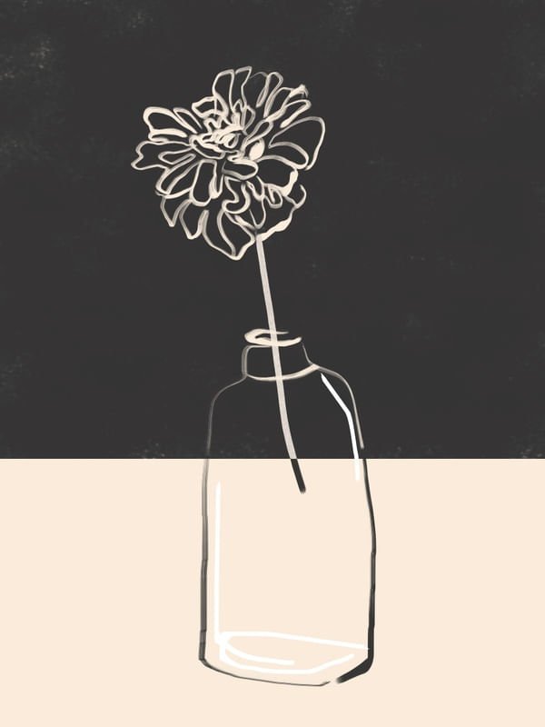 LINE DRAWING MINIMAL STILL LIFE
