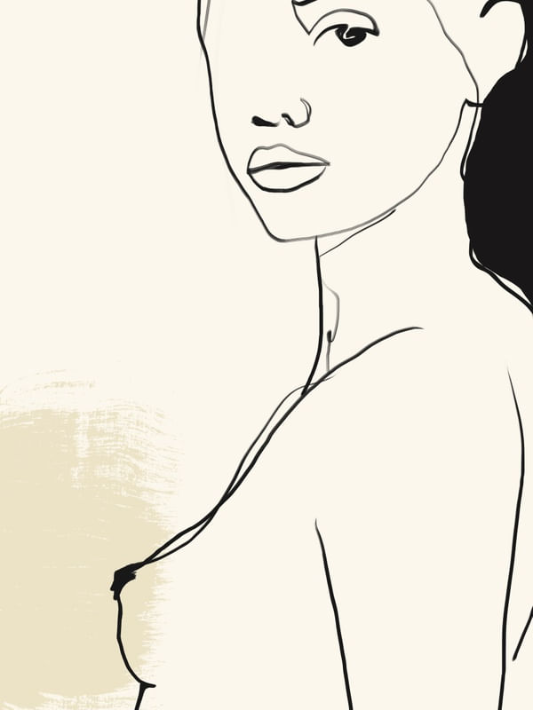 LINE DRAWING WOMAN PORTRAIT