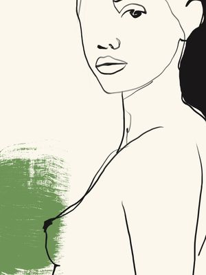 LINE DRAWING WOMAN PORTRAIT 2