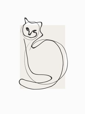 CAT LINE ART