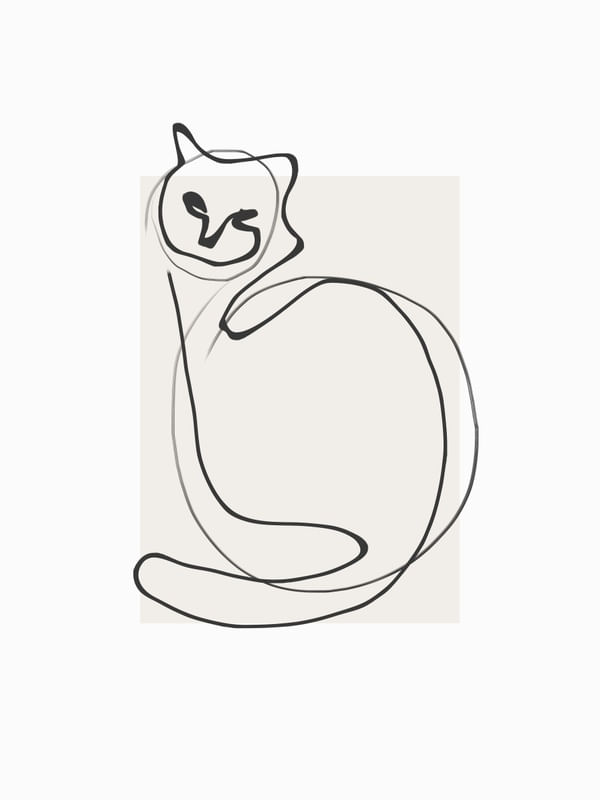 CAT LINE ART