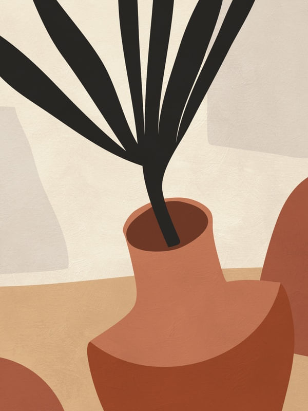 ABSTRACT TERRACOTTA VASE