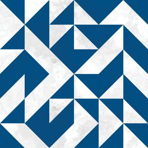BAUHAUS GEOMETRIC BLUE IV