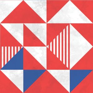 BAUHAUS GEOMETRIC RED IV