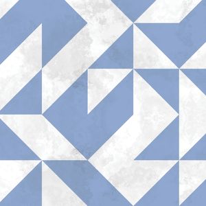 BAUHAUS GEOMETRIC BLUE VI