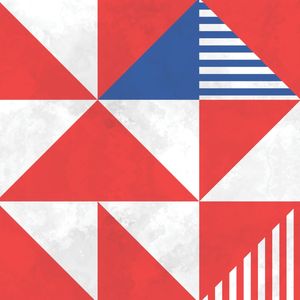 BAUHAUS GEOMETRIC RED V