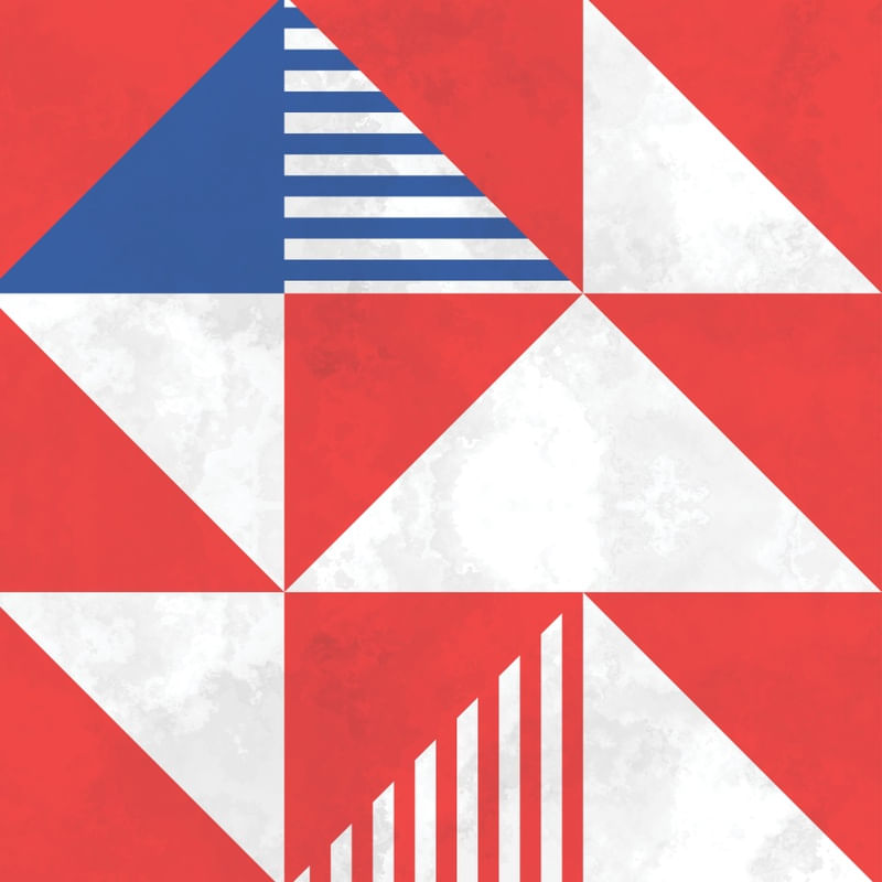 BAUHAUS GEOMETRIC RED VI