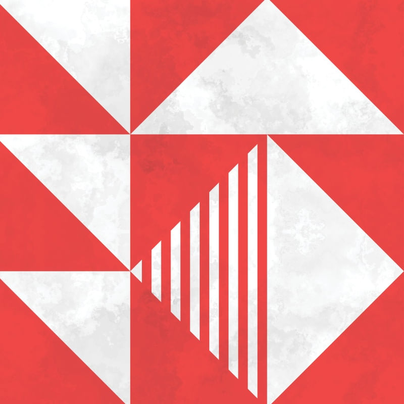BAUHAUS GEOMETRIC RED VII