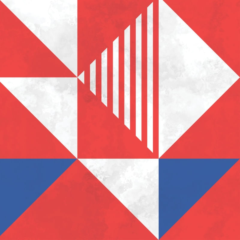 BAUHAUS GEOMETRIC RED VIII