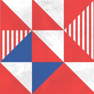 BAUHAUS GEOMETRIC RED IX