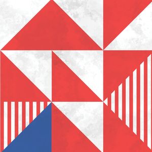 BAUHAUS GEOMETRIC RED X