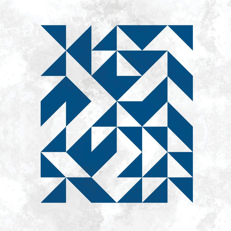 BAUHAUS GEOMETRIC BLUE III