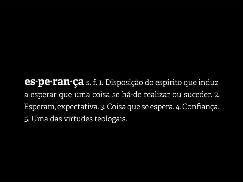 DEFINIÇÕES: ESPERANÇA