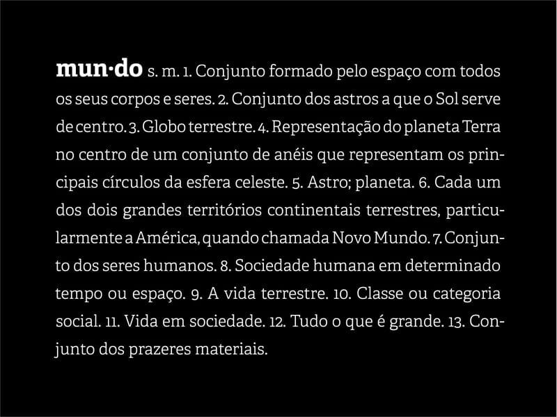 DEFINIÇÕES: MUNDO