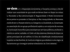 DEFINIÇÕES: ORDEM