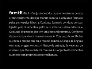 DEFINIÇÕES: FAMÍLIA