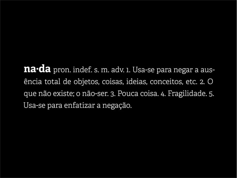 DEFINIÇÕES: NADA