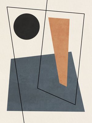 ABSTRACT ART - BLUE AND ORANGE 01