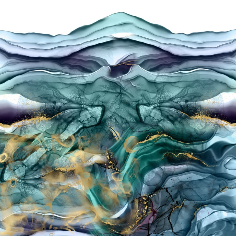 AZUL OURO ABSTRATO