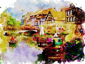 COLMAR FRANÇA - WATERCOLOR