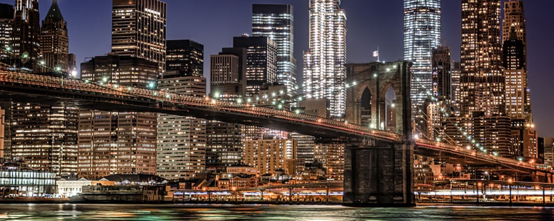 MANHATTAN ISLAND PANORAMA EM CORES - NYC
