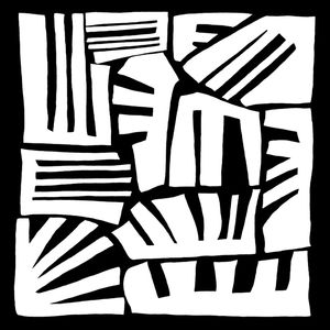 TAKING SHAPE, PRETO E BRANCO INVERTED QUADRADO ABSTRATO MODERNO MINIMALISTA FORMAS SKETCH