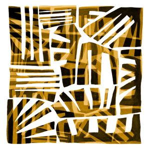 TAKING SHAPE, AMARELO MOSTARDA QUADRADO ABSTRATO MODERNO MINIMALISTA FORMAS SKETCH
