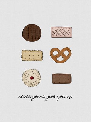 NEVER GONNA GIVE YOU UP KITCHEN ART