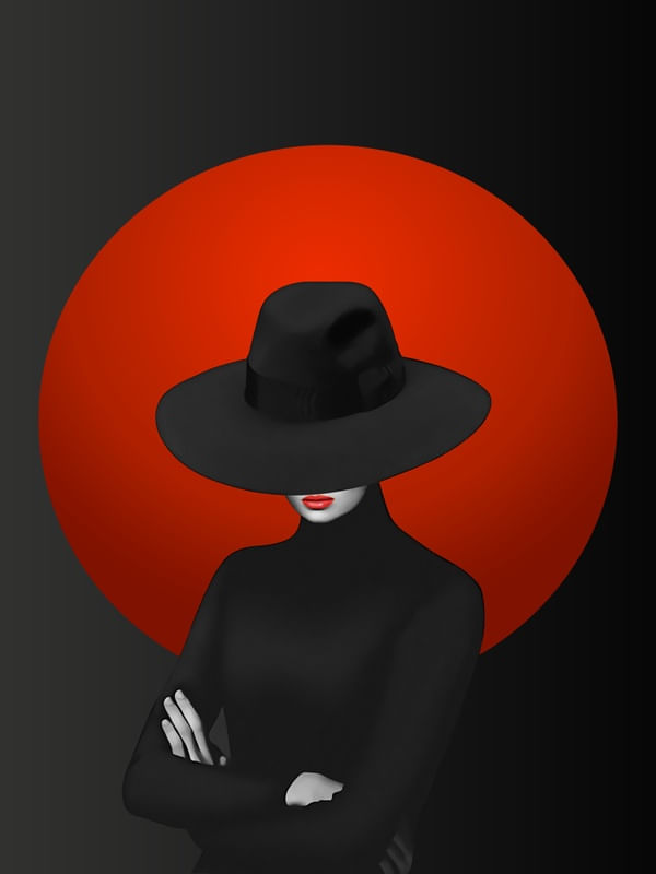 MINIMALISTA CIRCULO E A MULHER - 01