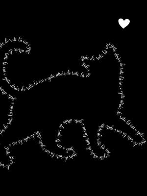 AMOR DE GATOS - FUNDO PRETO