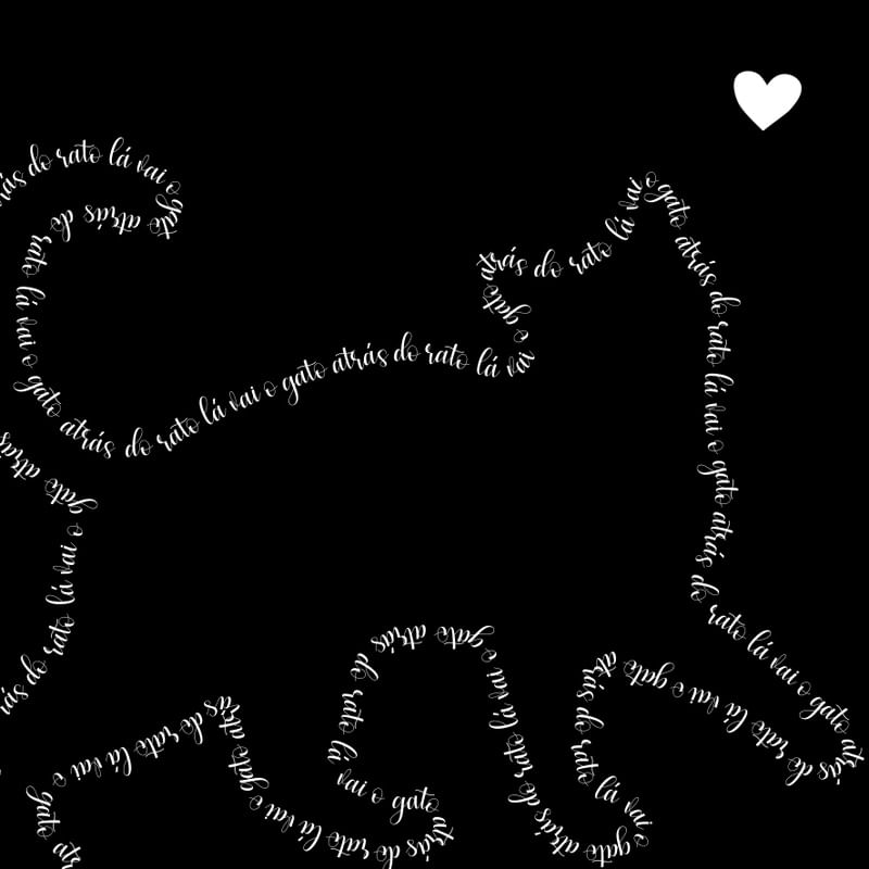 AMOR DE GATOS - PRETO E BRANCO