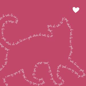 AMOR DE GATOS - ROSA E BRANCO