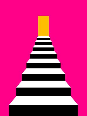 GEOMÉTRICO ESCADA POP PINK