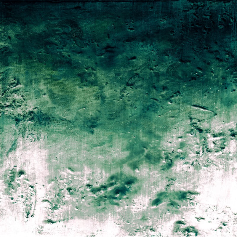 FAR BELOW 2 INVERTED, ESMERALDA VERDE BRANCO ELEGANTE ABSTRATO MODERNO OCEANO PINTURA