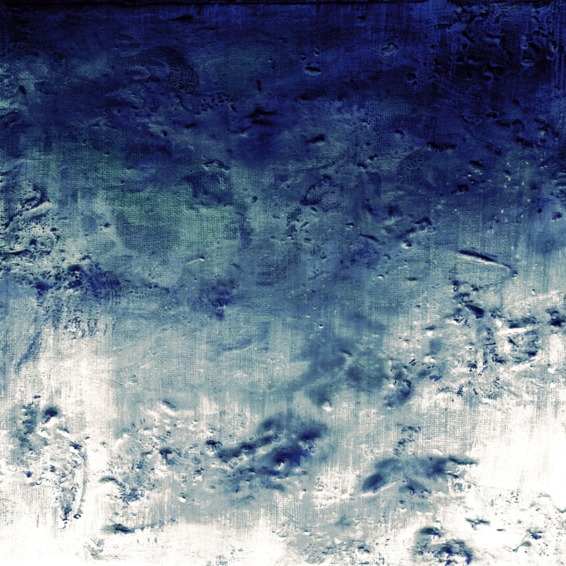 FAR BELOW 4 INVERTED, INDIGO AZUL BRANCO BOTANICO ELEGANTE ABSTRATO MODERNO PINTURA