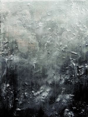 FAR BELOW 2, CINZA NEUTRO GRAY OCEANO ABSTRATO PINTURA