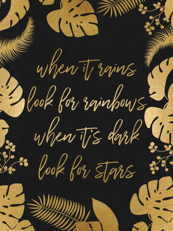 RAIN RAINBOWS & STARS QUOTE