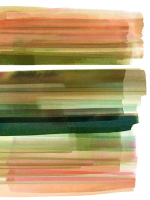 HARMONIC RESONANCE 1, COLORIDO LINHAS LISTRAS MODERNO AGUARELA PINTURA