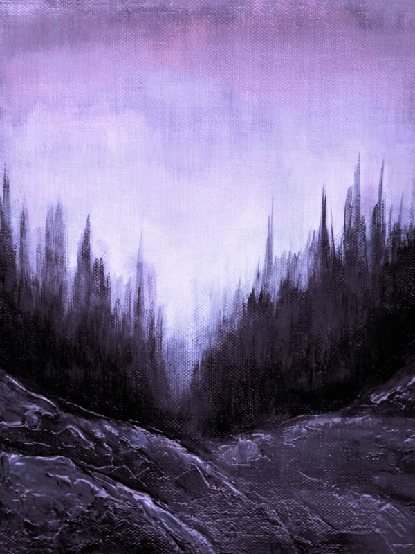 WOODLAND RAMBLES MUTED 3, FLORESTA ARVORES NATUREZA PAISAGEM PINTURA