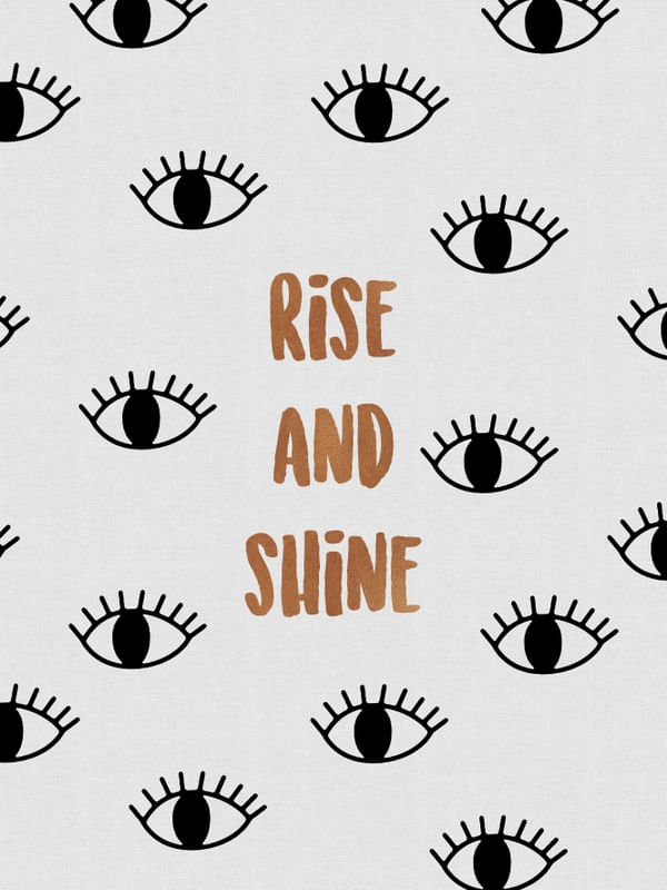 BEDROOM QUOTE RISE & SHINE