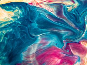MY BLUE HORSE - FLUID ART