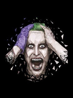 JOKER JARED LETO POLYGONAL